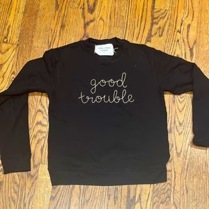 Lingua Franca embroidered sweatshirt size Small